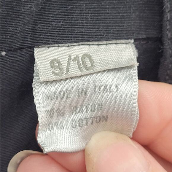 Vintage Esprit Black Sheen Pleated Side Button Parachute Pants 80s 90s size 9-10 - Picture 9 of 13